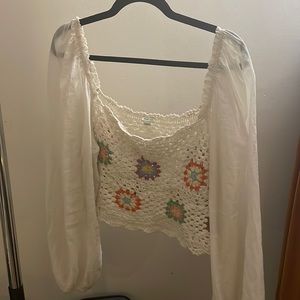 Aerie crochet top